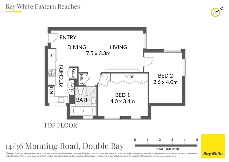Floorplan of Homely apartment listing, 14/36 Manning Road, Double Bay NSW 2028