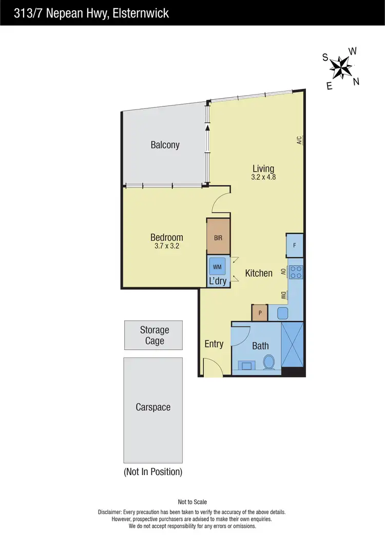 Floorplan of Homely apartment listing, 313/7 Nepean Highway, Elsternwick VIC 3185