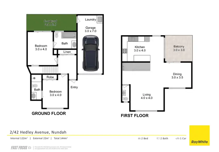 Floorplan of Homely townhouse listing, 2/42 Hedley Avenue, Nundah QLD 4012