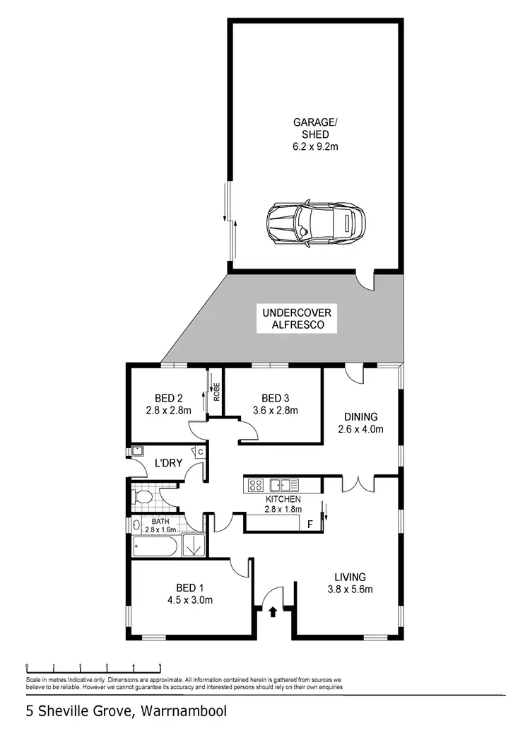 Floorplan of Homely house listing, 5 Sheville Grove, Warrnambool VIC 3280