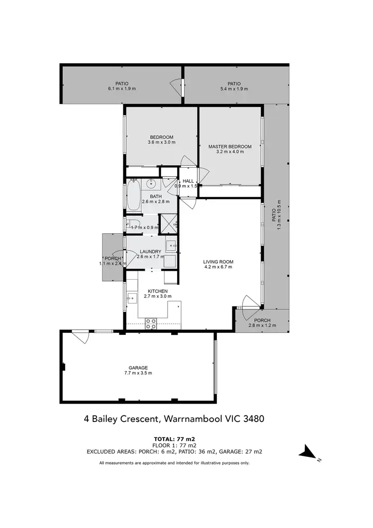 Floorplan of Homely unit listing, 4 Bailey Crescent, Warrnambool VIC 3280