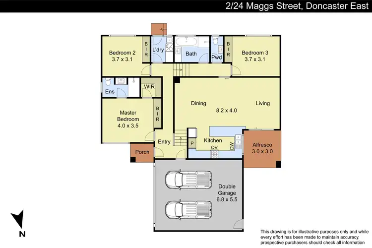 Floorplan of Homely unit listing, 2/24 Maggs Street, Doncaster East VIC 3109