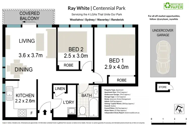 Floorplan of Homely apartment listing, 14/69-75 Cook Road, Centennial Park NSW 2021