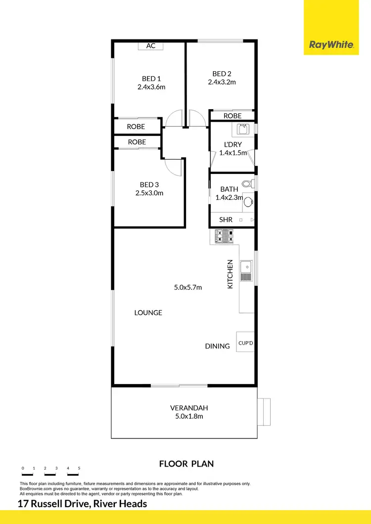 Floorplan of Homely house listing, 17 Russell Drive, River Heads QLD 4655