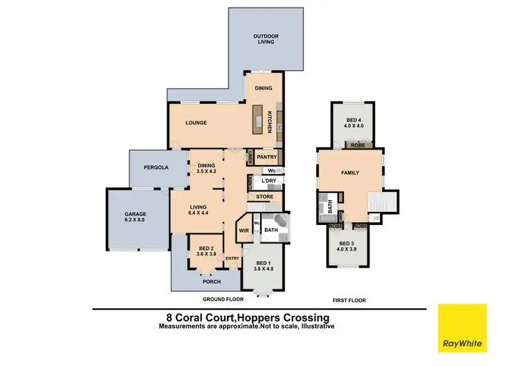Floorplan of Homely house listing, 8 Coral Court, Hoppers Crossing VIC 3029