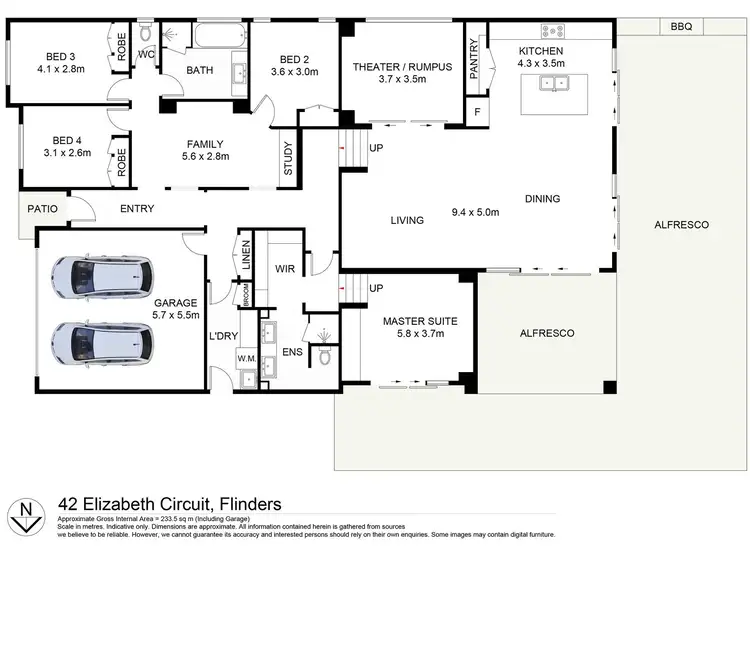 Floorplan of Homely house listing, 42 Elizabeth Circuit, Flinders NSW 2529