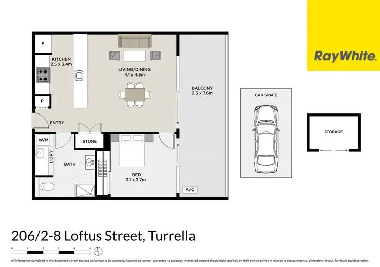 Floorplan of Homely apartment listing, 206/2-8 Loftus Street, Turrella NSW 2205