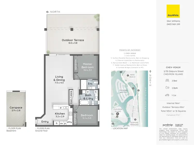 Floorplan of Homely apartment listing, 2/30 Dalpura Street, Chevron Island QLD 4217