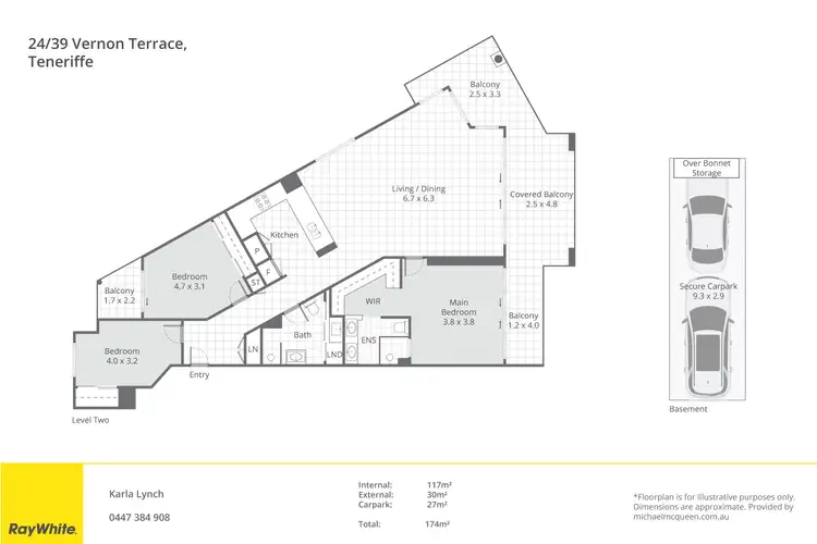 Floorplan of Homely apartment listing, 24/39 Vernon Terrace, Teneriffe QLD 4005