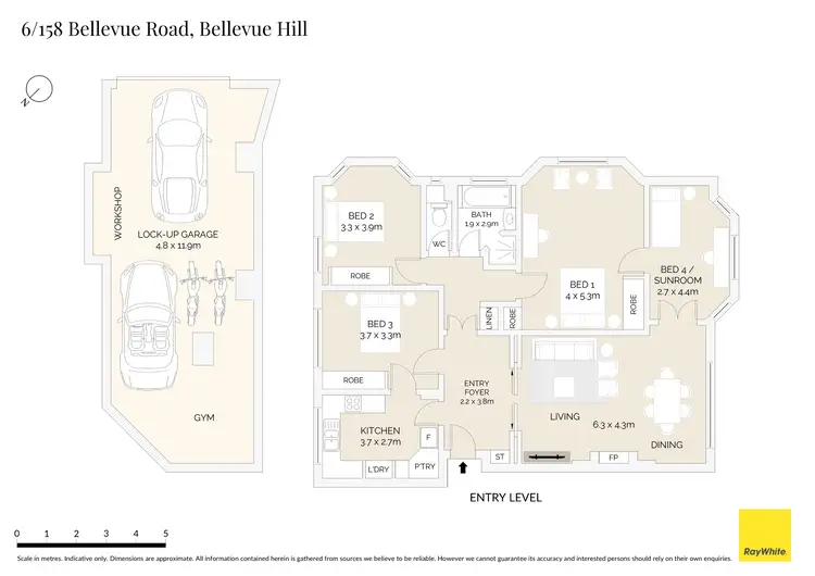 Floorplan of Homely apartment listing, 6/158 Bellevue Road, Bellevue Hill NSW 2023