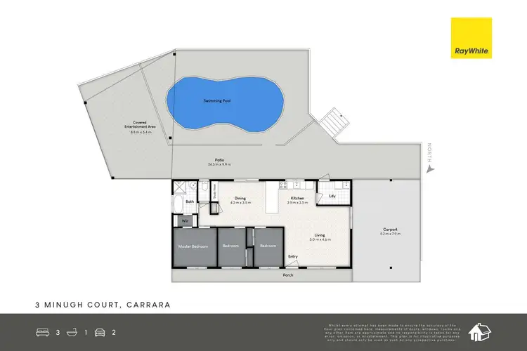 Floorplan of Homely house listing, 3 Minugh Court, Carrara QLD 4211