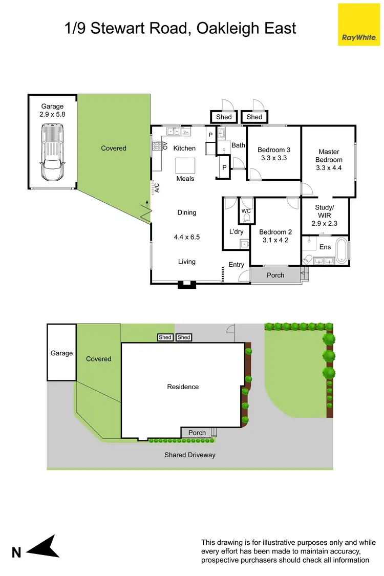 Floorplan of Homely unit listing, 1/9 Stewart Road, Oakleigh East VIC 3166