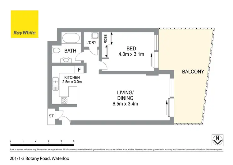 Floorplan of Homely apartment listing, 201/1-3 Botany Road, Waterloo NSW 2017