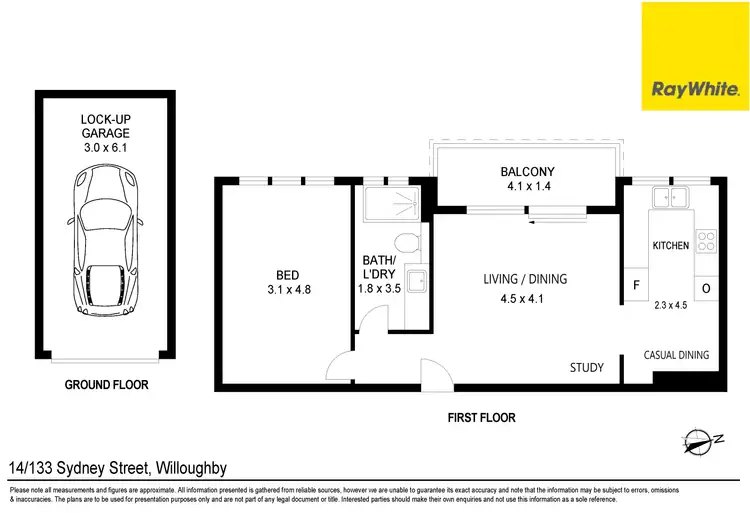Floorplan of Homely unit listing, 14/133 Sydney Street, Willoughby NSW 2068