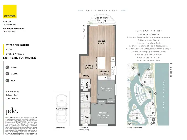 Floorplan of Homely apartment listing, 32/35 Orchid Avenue, Surfers Paradise QLD 4217