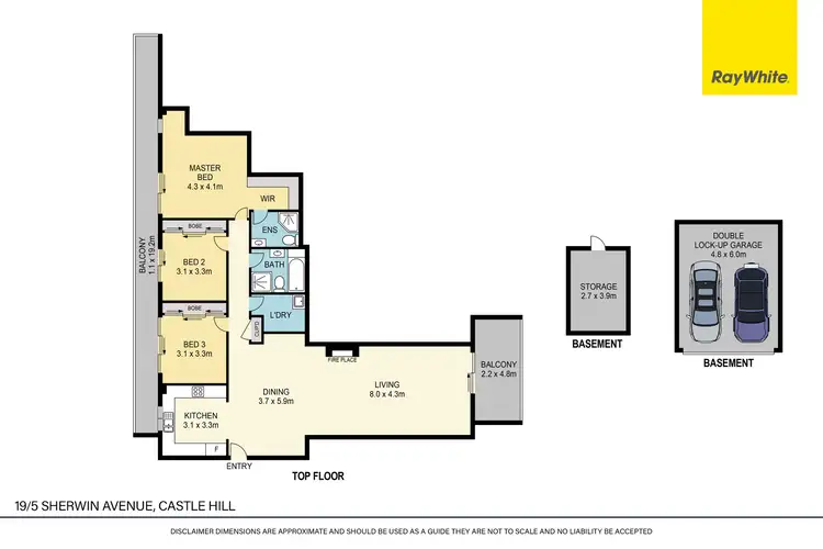Floorplan of Homely apartment listing, 19/5 Sherwin Avenue, Castle Hill NSW 2154