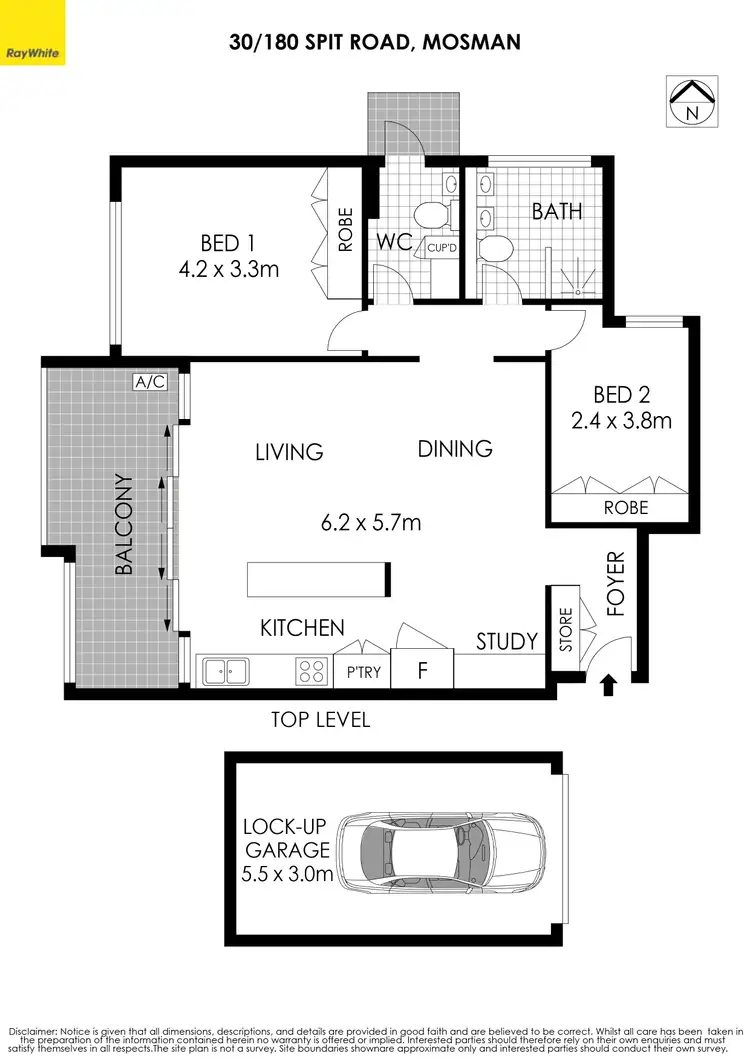 Floorplan of Homely apartment listing, 30/180 Spit Road, Mosman NSW 2088