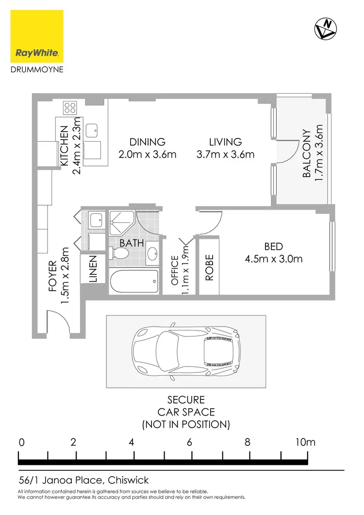 Floorplan of Homely apartment listing, 56/1 Janoa Place, Chiswick NSW 2046