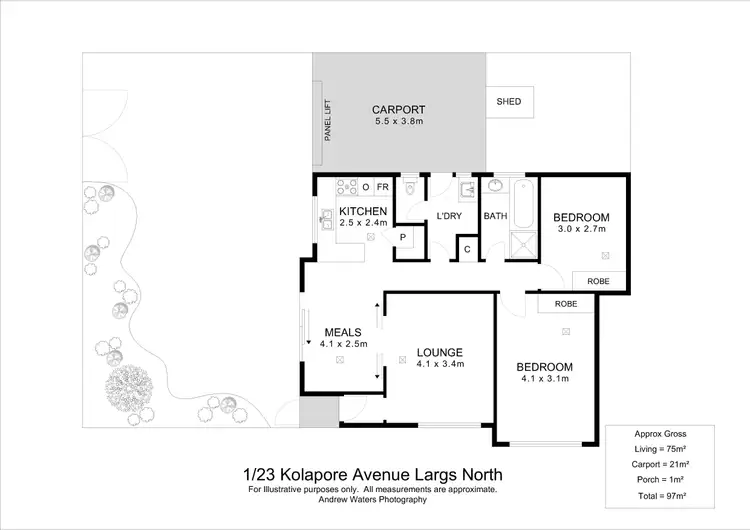 Floorplan of Homely house listing, 1/23 Kolapore Avenue, Largs North SA 5016