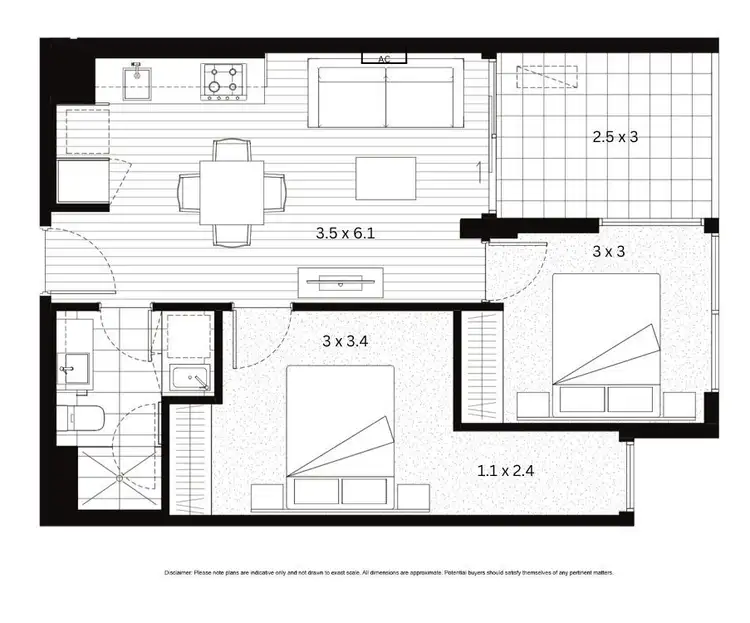 Floorplan of Homely apartment listing, 211/288 Albert Street, Brunswick VIC 3056