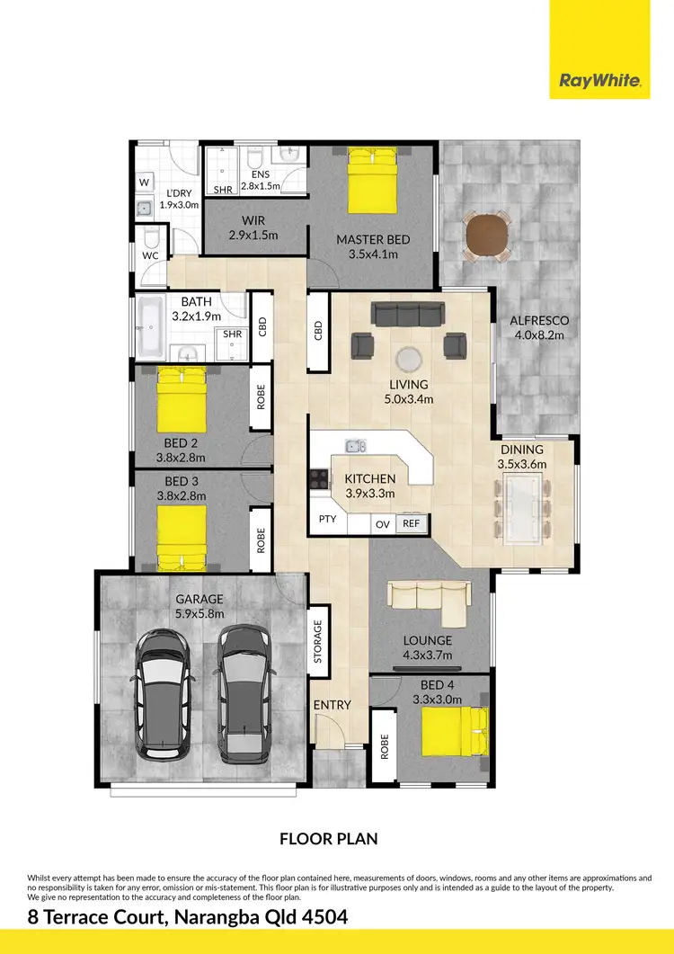 Floorplan of Homely house listing, 8 Terrace Court, Narangba QLD 4504