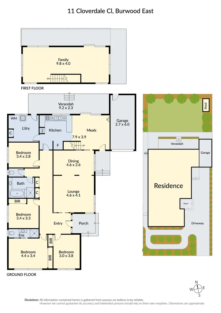 Floorplan of Homely house listing, 11 CLOVERDALE Close, Burwood East VIC 3151