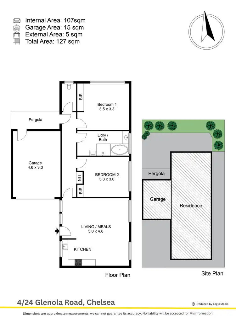 Floorplan of Homely unit listing, 4/24 Glenola Road, Chelsea VIC 3196