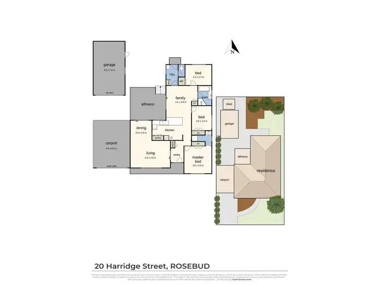 Floorplan of Homely house listing, 20 Harridge Street, Rosebud VIC 3939