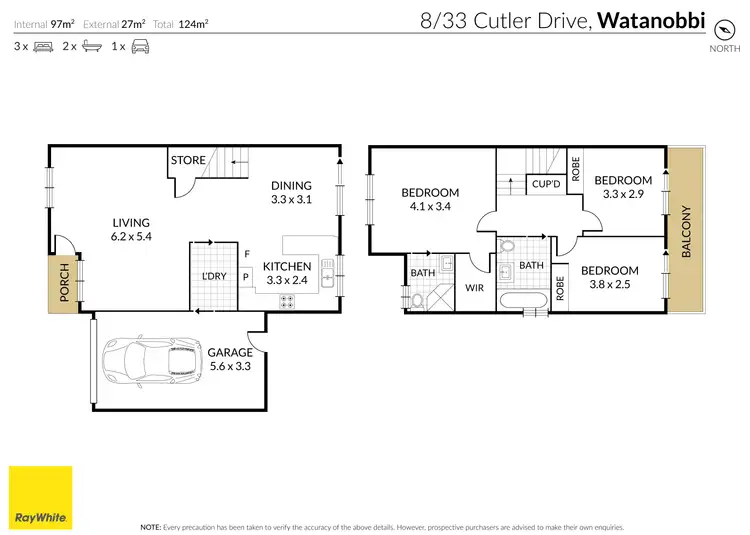 Floorplan of Homely house listing, 8/33 Cutler Drive, Wyong NSW 2259