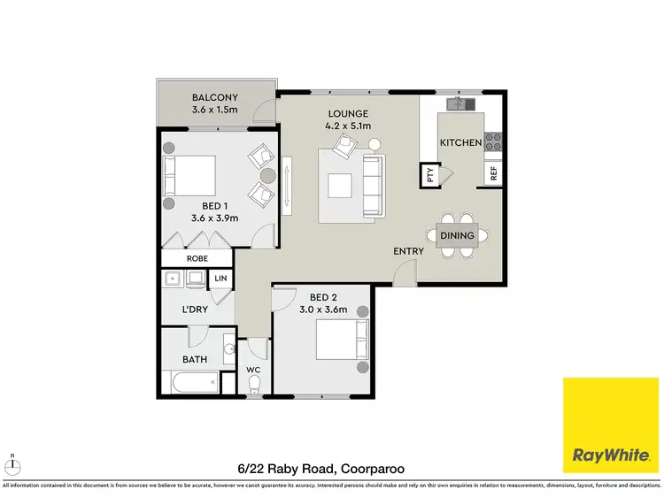 Floorplan of Homely apartment listing, 6/22 Raby Road, Coorparoo QLD 4151