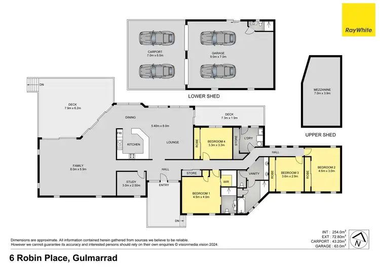 Floorplan of Homely house listing, 6 Robin Place, Gulmarrad NSW 2463