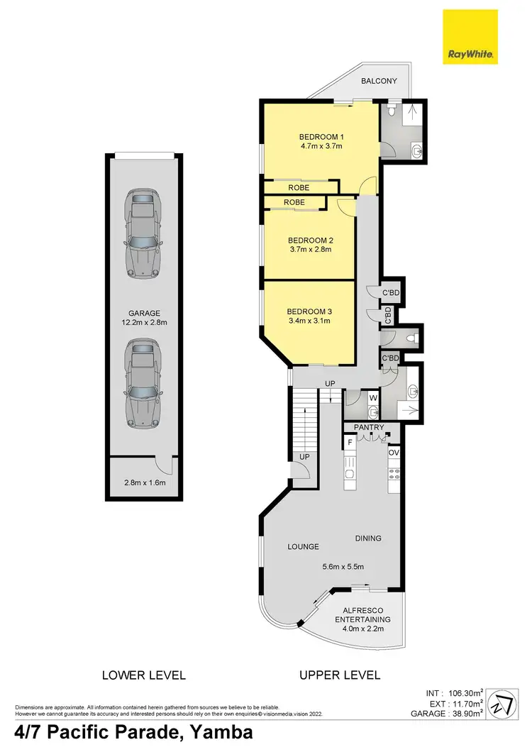 Floorplan of Homely house listing, 4/7 Pacific Parade, Yamba NSW 2464