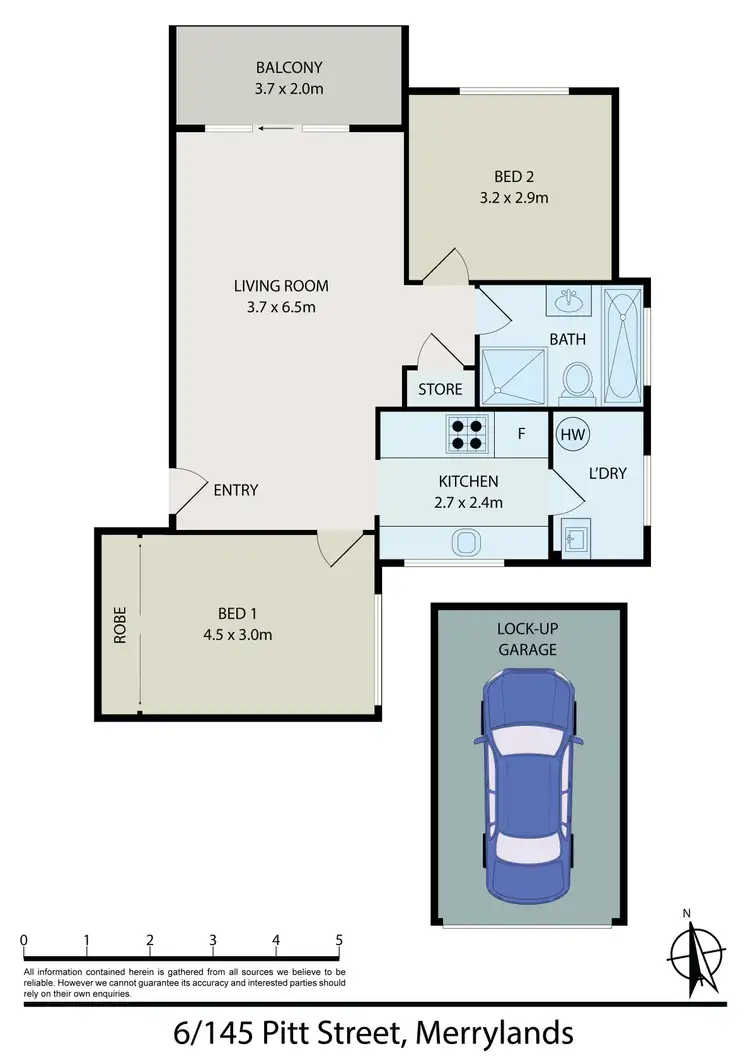 Floorplan of Homely unit listing, 6/145 Pitt Street, Merrylands NSW 2160