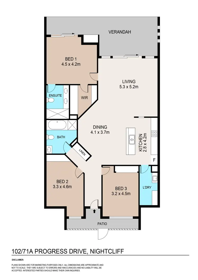Floorplan of Homely apartment listing, 102/71A Progress Drive, Nightcliff NT 810
