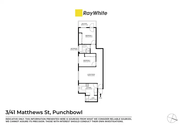 Floorplan of Homely unit listing, 3/41 Matthews Street, Punchbowl NSW 2196