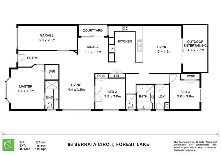 Floorplan of Homely house listing, 66 Serrata Circuit, Forest Lake QLD 4078