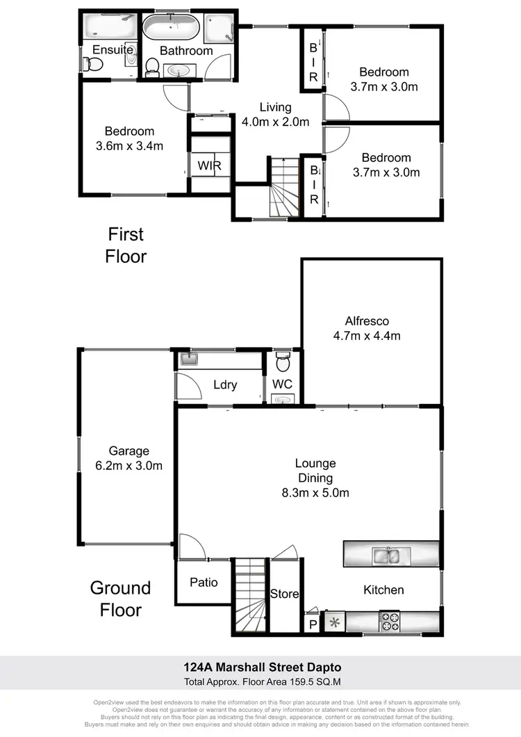 Floorplan of Homely house listing, 124a Marshall Street, Dapto NSW 2530