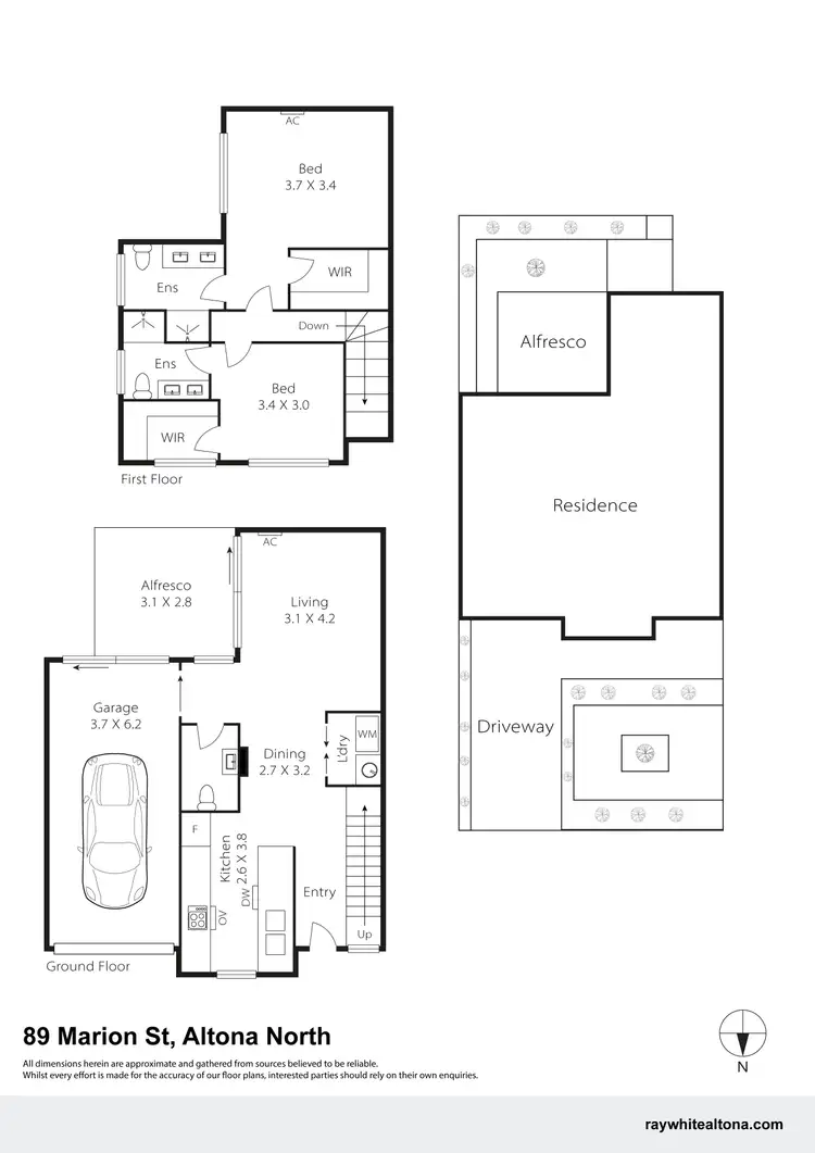 Floorplan of Homely townhouse listing, 89 Marion Street, Altona North VIC 3025
