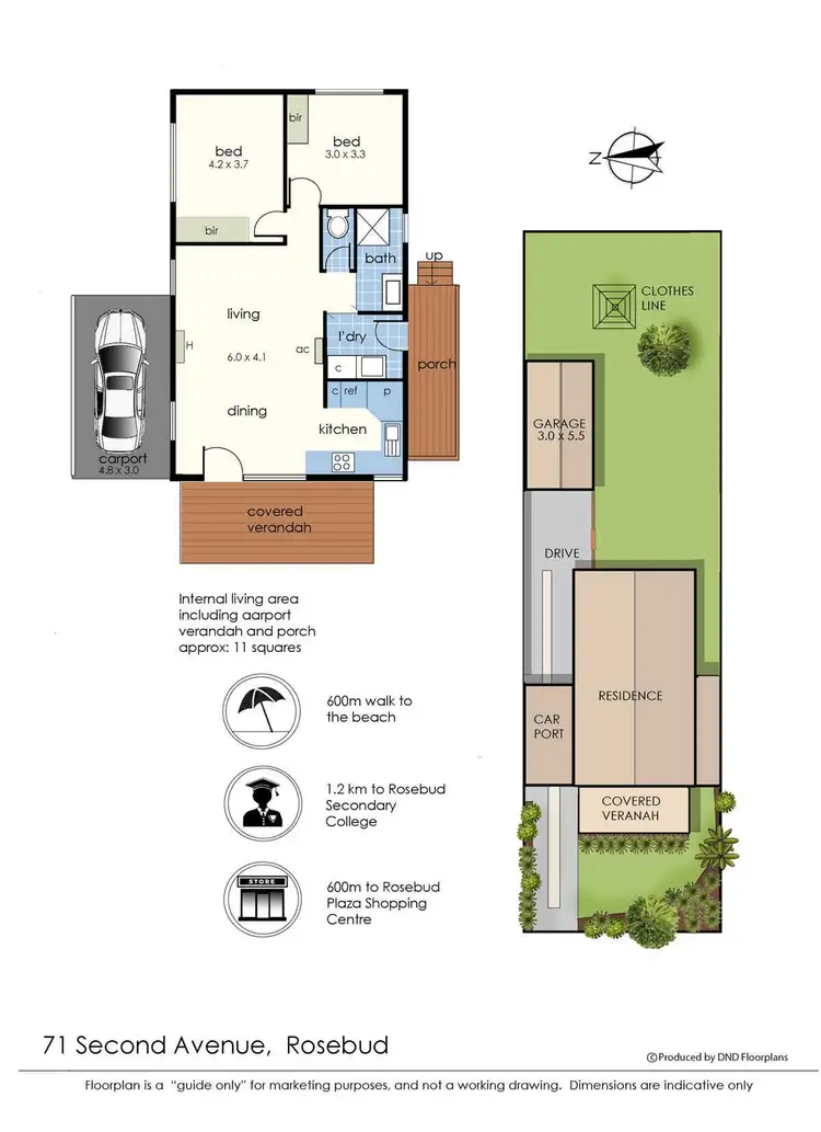 Floorplan of Homely house listing, 71 Second Avenue, Rosebud VIC 3939