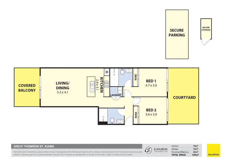 Floorplan of Homely apartment listing, G02/47 Thomson Street, Kiama NSW 2533