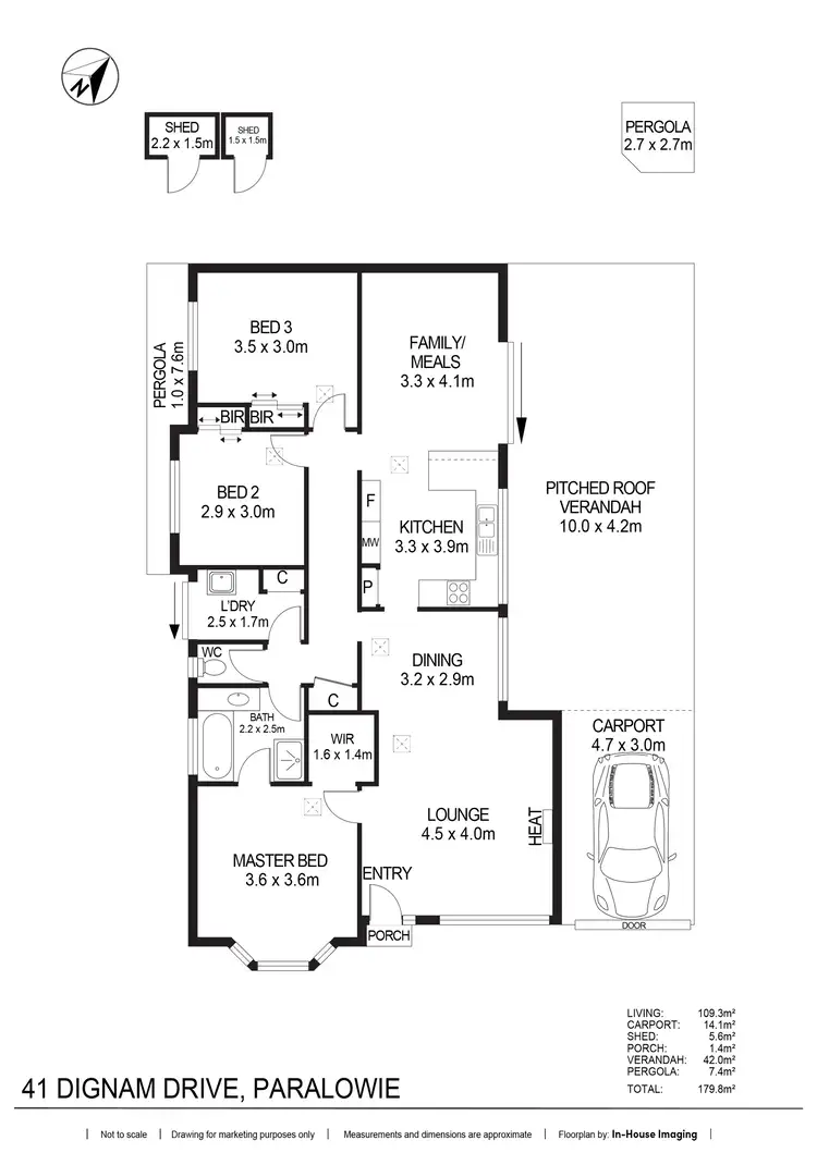 Floorplan of Homely house listing, 41 Dignam Drive, Paralowie SA 5108
