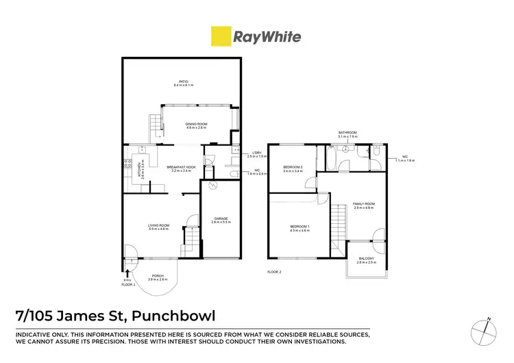 Floorplan of Homely townhouse listing, 7/105-109 James Street, Punchbowl NSW 2196