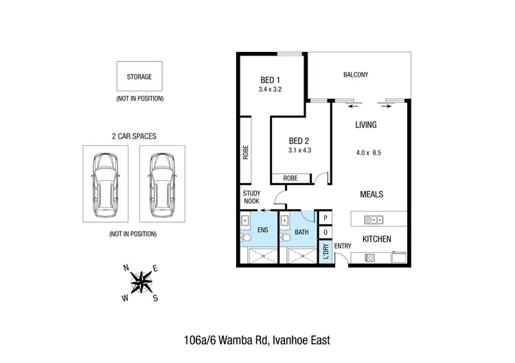 Floorplan of Homely apartment listing, 106a/6 Wamba Road, Ivanhoe East VIC 3079