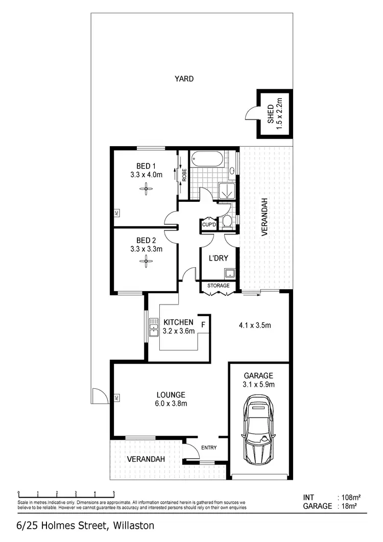 Floorplan of Homely house listing, Unit 6/25 Holmes Street, Willaston SA 5118