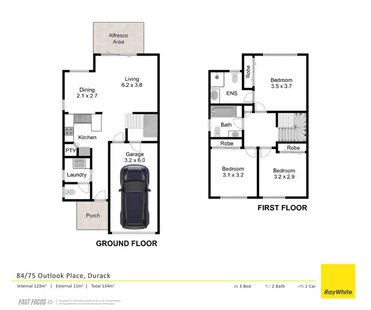 Floorplan of Homely townhouse listing, 84/75 Outlook Place, Durack QLD 4077