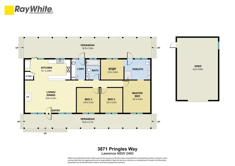 Floorplan of Homely rural property listing, 3871 Pringles Way, Lawrence NSW 2460