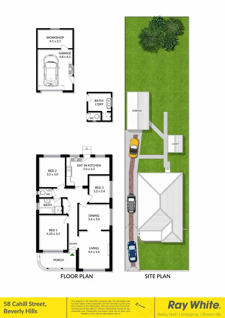 Floorplan of Homely house listing, 58 Cahill Street, Beverly Hills NSW 2209
