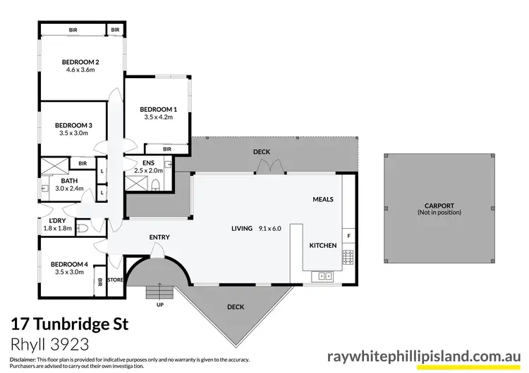 Floorplan of Homely house listing, 17 Tunbridge Street, Rhyll VIC 3923