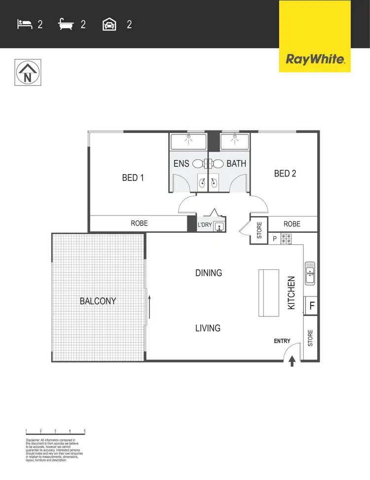 Floorplan of Homely apartment listing, 64/57 Benjamin Way, Belconnen ACT 2617