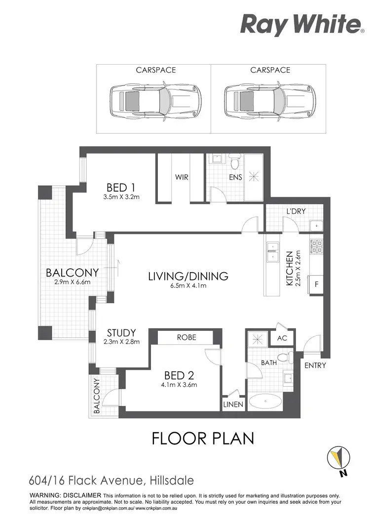 Floorplan of Homely apartment listing, 604C/16 Flack Avenue, Hillsdale NSW 2036